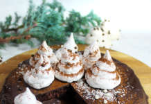 Torta al cioccolato e meringhe senza farina