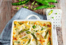 Lasagne ai legumi freschi con asparagi e pecorino
