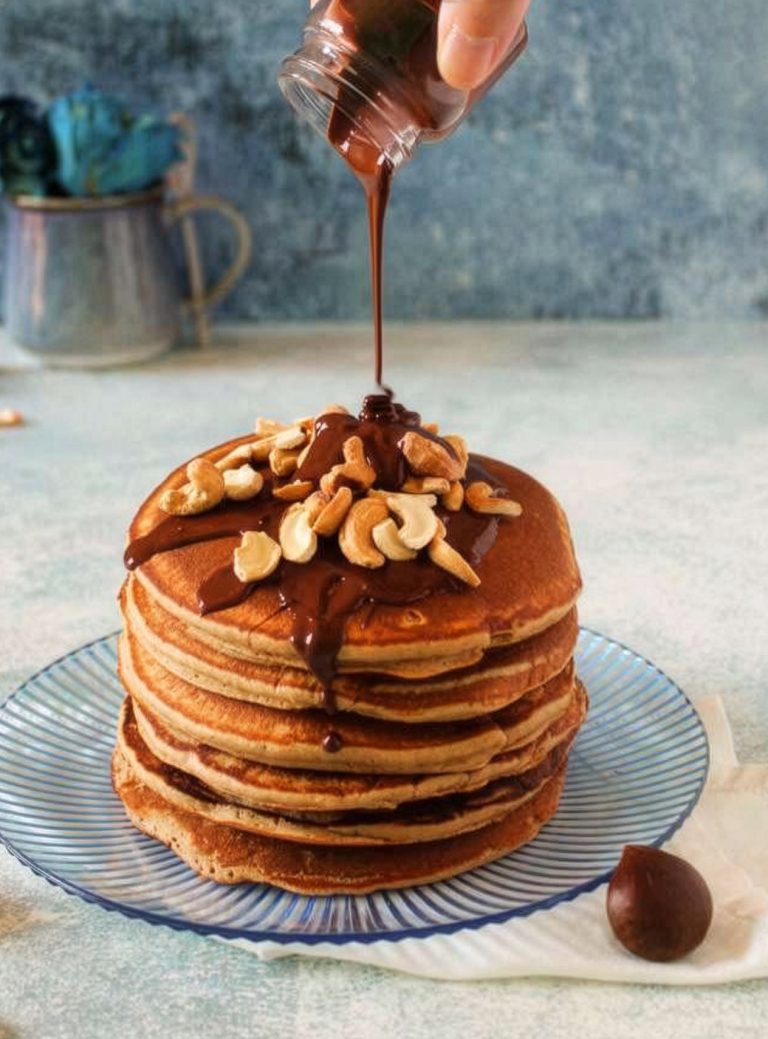 Pancakes alle castagne con cioccolato fondente