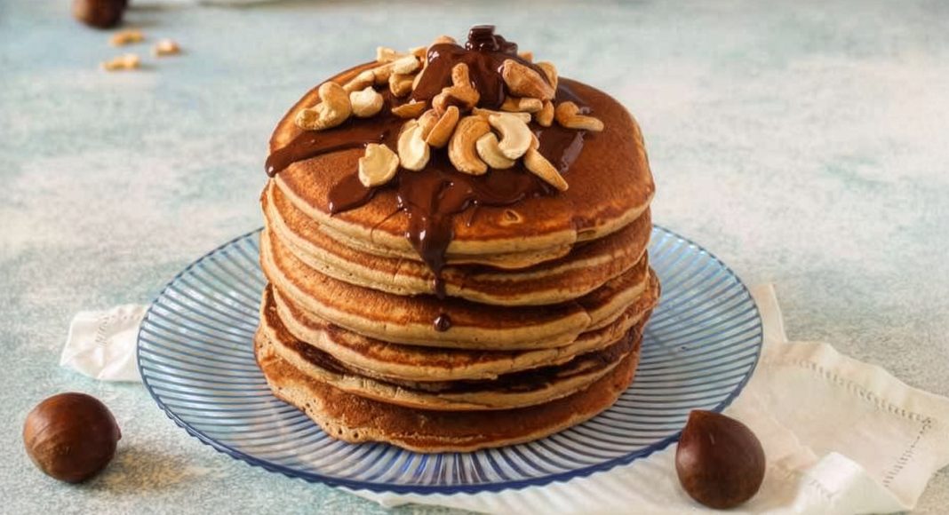 Pancakes alle castagne con cioccolato fondente