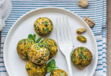 Polpette crude di yogurt e pistacchi alle erbe