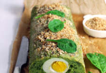 Polpettone di patate e spinacino con uova sode