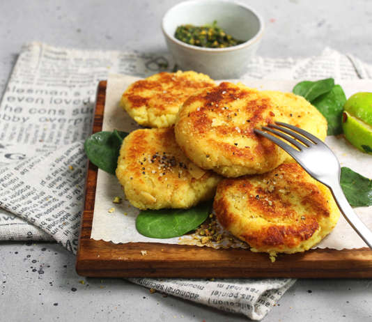 Burger vegetariano di patate e parmigiano