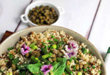 Miglio e lenticchie con capperi e fagiolini