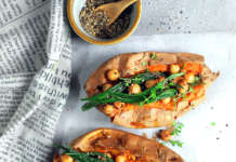 Patate arancioni ripiene