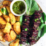 Spiedini kebab di barbabietola arrostita