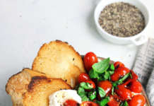 Feta in crema con pomodorini arrostiti