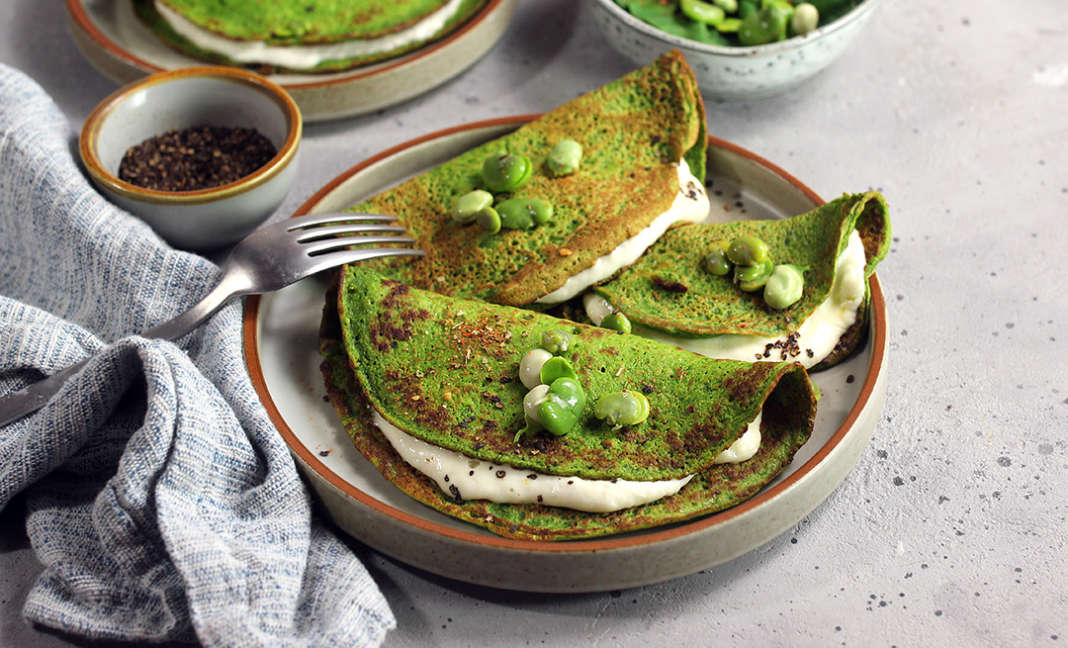 Crespelle di spinaci senza latte
