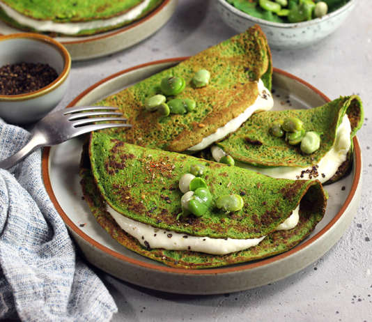 Crespelle di spinaci senza latte