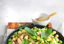 Insalata di fagioli, ceci e piselli