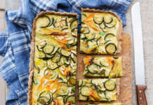 Quiche di zucchine e fiori di zucca