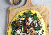 Polenta farcita con bietole, mozzarella e funghi