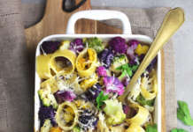 Pasta con cavolfiori arrosto e in crema