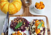 Radicchio al forno con feta e zucca