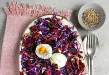 Insalata di radicchio, cavolo rosso e cipolle