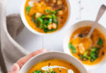 Cisrà di lenticchie rosse con tagliatelle di verza