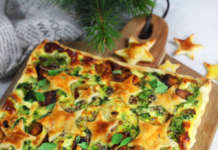 Torta salata con broccoli, zucca e stelle