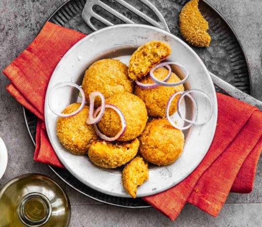 Crocchette di zucca, formaggio e paprica