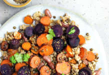 Insalata cotta di carote, fagioli, orzo e farro