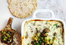 Salsa di carciofi e feta al forno