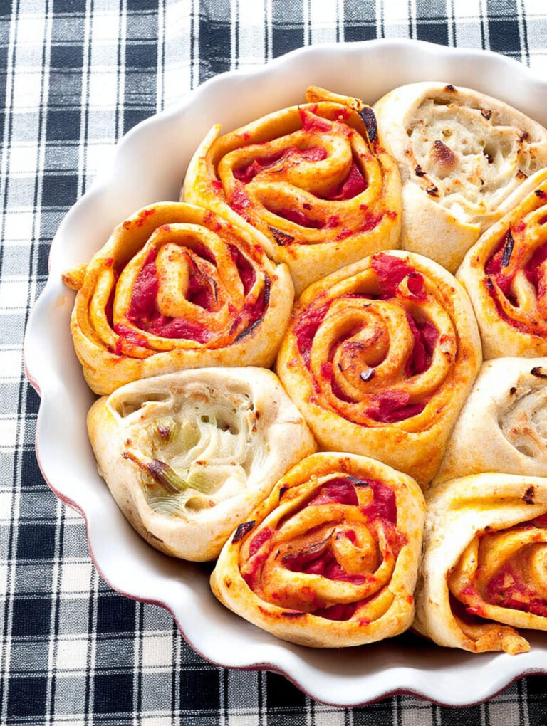 Focaccia con pomodori e cipollotti allo zenzero