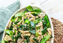 Pasta di ceci alla vignarola