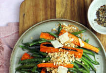 Insalata di carote, fagiolini e parmigiano