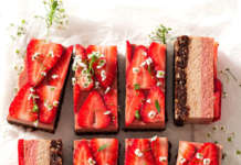 Raw cheesecake alle fragole