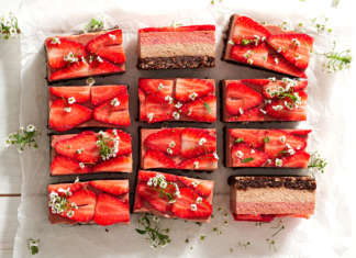 Raw cheesecake alle fragole