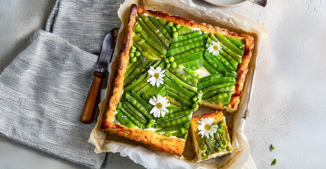 Tortino di ricotta, patate e taccole