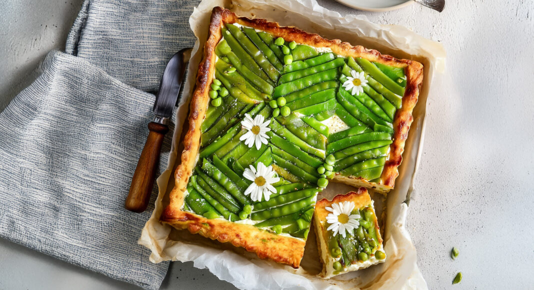 Tortino di ricotta, patate e taccole