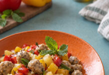 Gnocchetti di grano saraceno e semi di papavero con peperoni