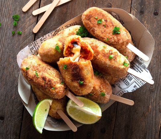 Suppl&igrave; di riso alle melanzane