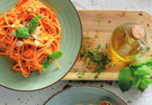 Spaghetti cremosi ai peperoni