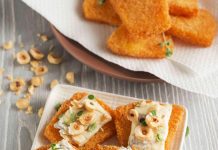 Zucca fritta con gorgonzola e nocciole