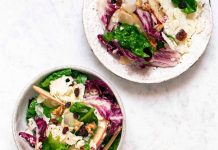 Insalata dolceamara al cavolfiore con scaglie di parmigiano