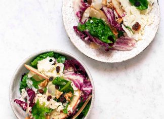 Insalata dolceamara al cavolfiore con scaglie di parmigiano