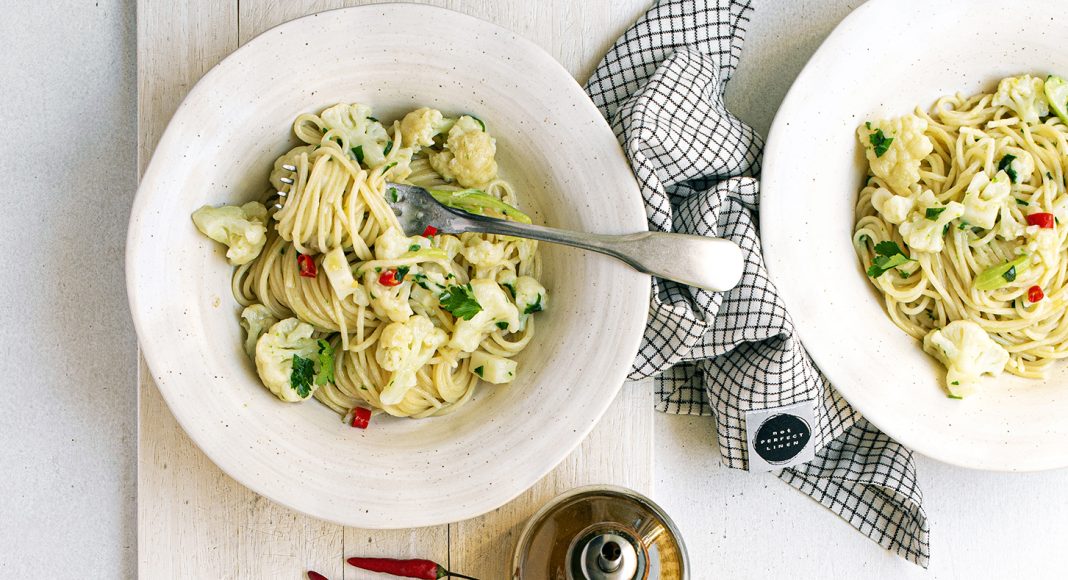 Spaghetti aglio, olio, peperoncino e cavolfiore