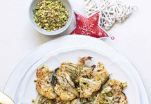 Cavolfiori e finocchi arrosto con granella di pistacchi