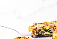 Millefoglie di crespelle con funghi e spinaci