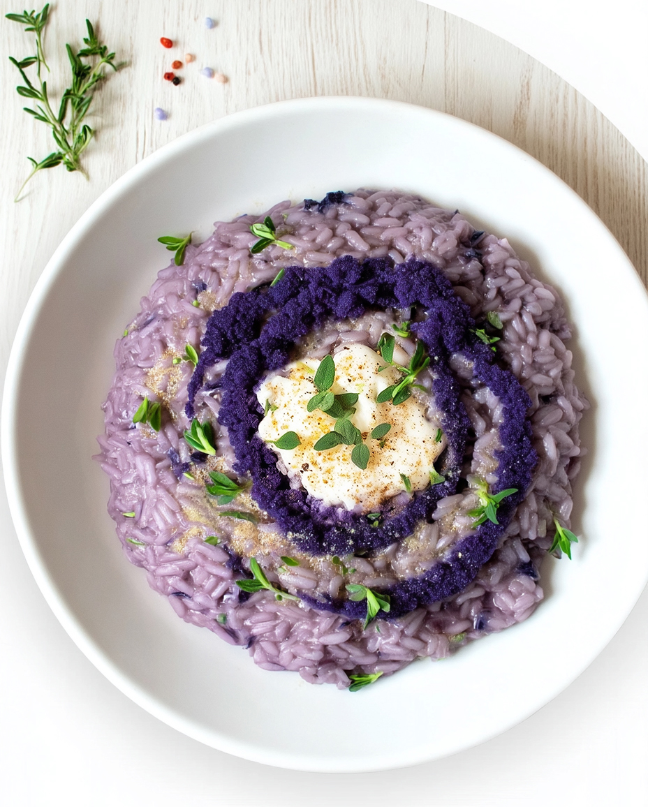Risotto viola al cavolo cappuccio