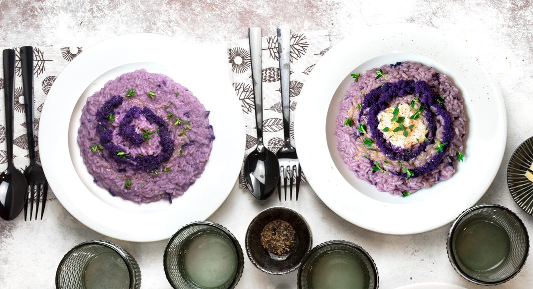 Risotto viola al cavolo cappuccio