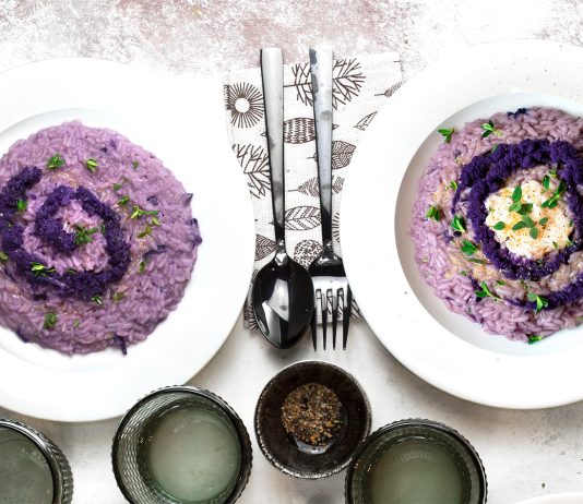 Risotto viola al cavolo cappuccio