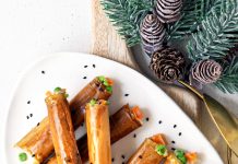 Sigari di pasta fillo con insalata russa vegan