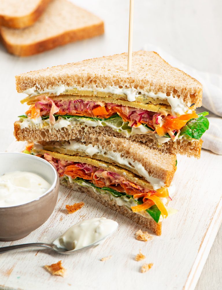 Mini club sandwich con crespelle di ceci