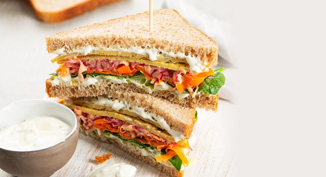 Mini club sandwich con crespelle di ceci