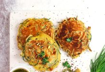 Agretti fritters con pesto alle noci