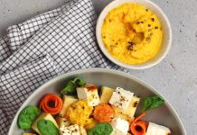 Bowl di polenta, feta e crema di carote arrosto