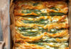 Torta salata croccante con agretti e brie