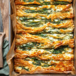 Torta salata croccante con agretti e brie